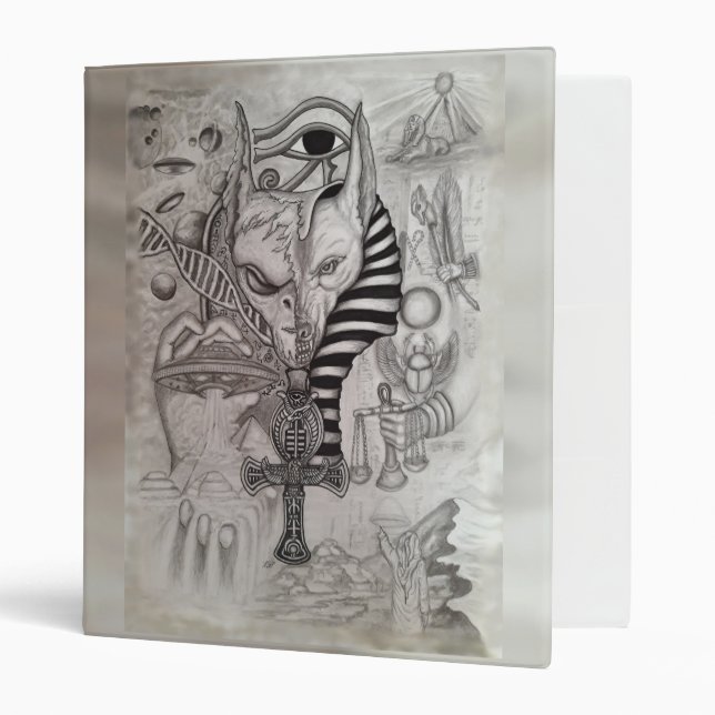 Ancient Aliens , Anubis 3 Ring Binder (Front/Inside)