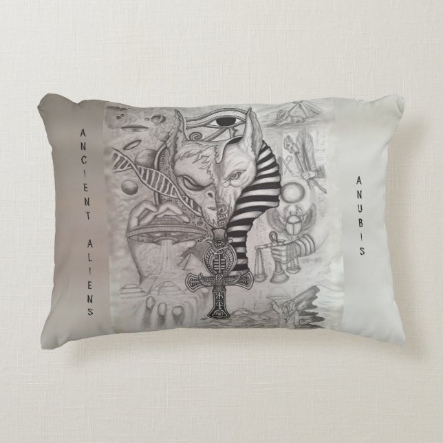 Ancient Aliens , Anubis Accent Pillow (Front)