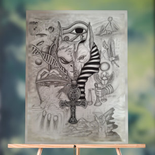 Ancient Aliens , Anubis Acrylic Sign