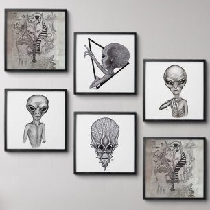 Ancient Aliens , Anubis Peel And Stick Photo Tile