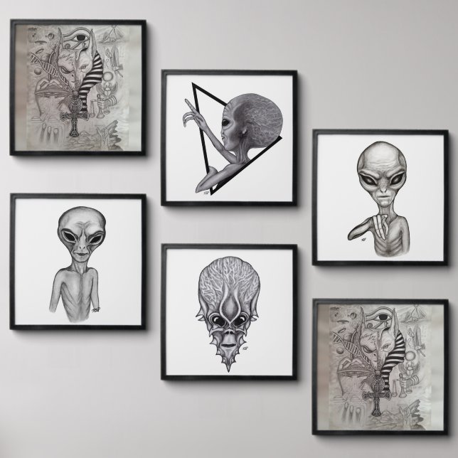 Ancient Aliens , Anubis Peel And Stick Photo Tile (Front Set)