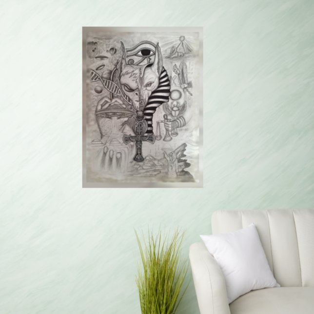 Ancient Aliens , Anubis Wall Decal (Living Room)