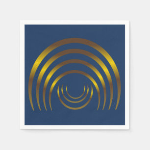 Ancient Aliens Crop Circle Gold Napkins