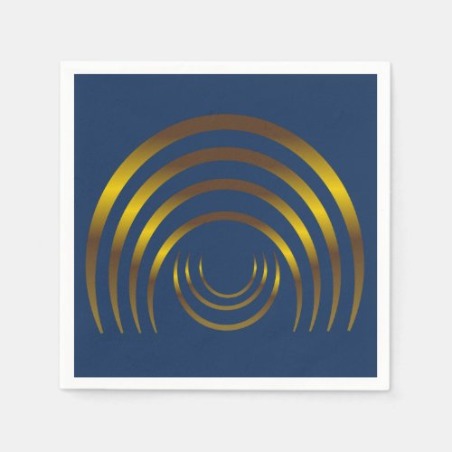 Ancient Aliens Crop Circle Gold  Napkins