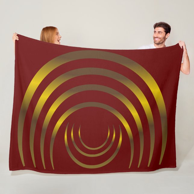 Ancient Aliens Gold Crop Circle Fleece Blanket (In Situ)