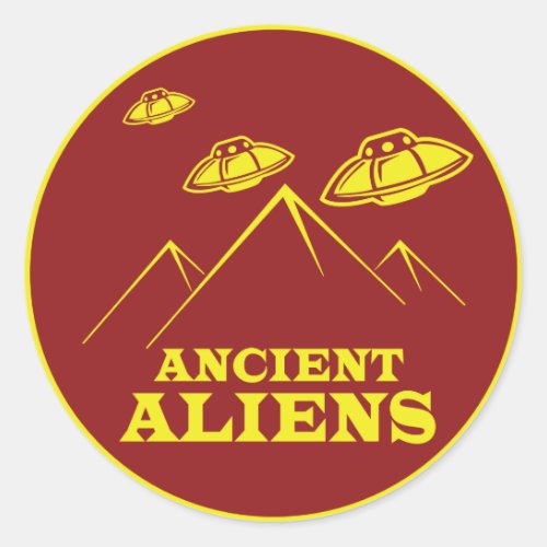 Ancient Aliens _ UFOs Classic Round Sticker