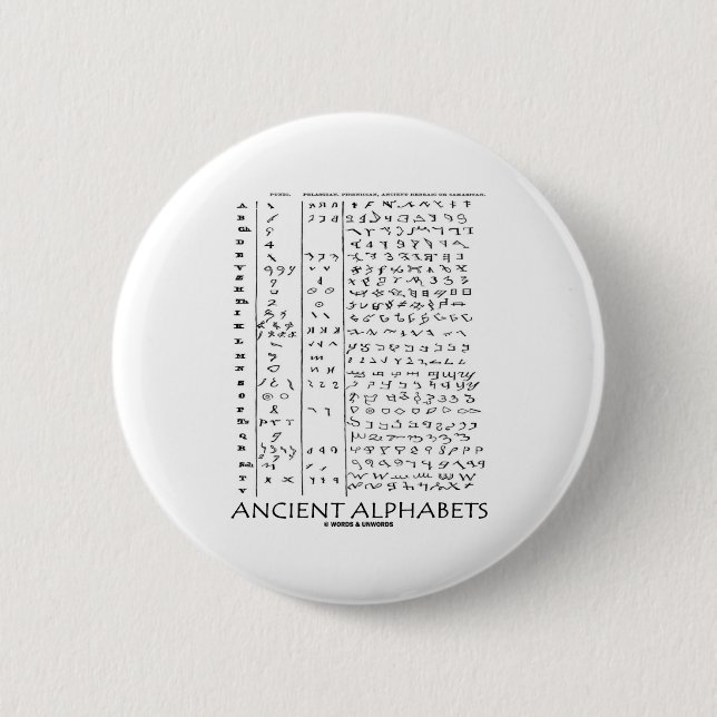 Ancient Alphabets Pinback Button (Front)
