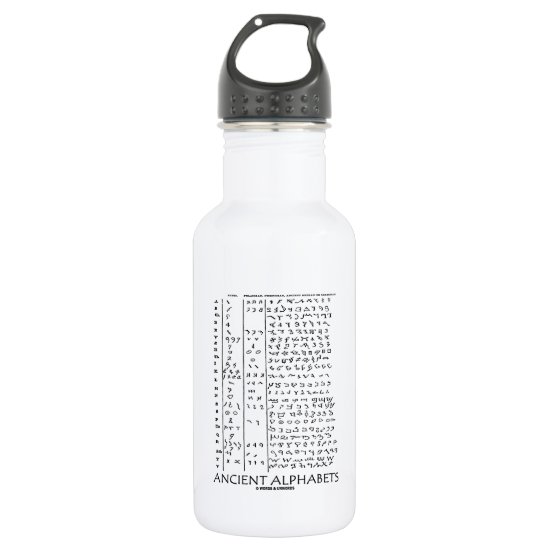 Ancient Alphabets Water Bottle