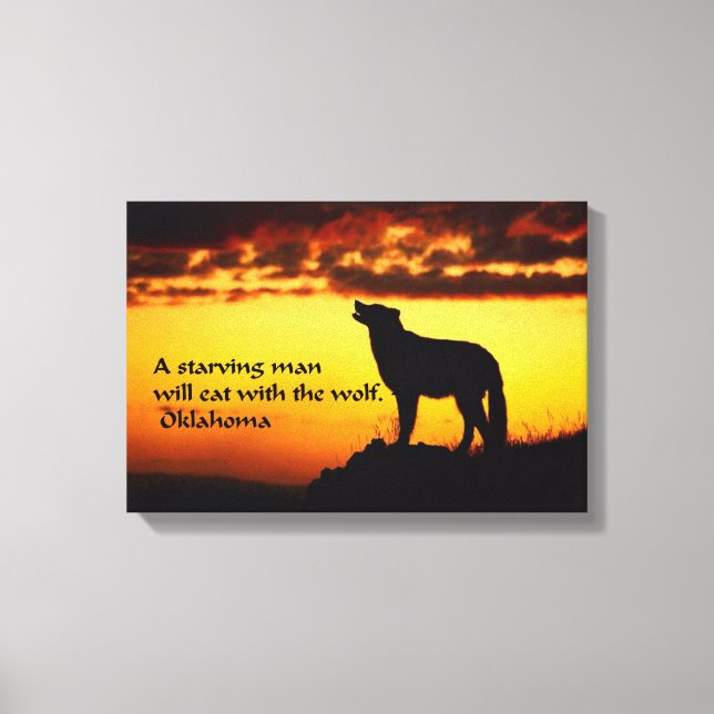 Ancient American Indian proverb Canvas Print (Front)