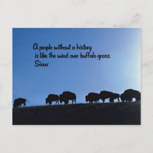 Ancient American Indian proverb Postcard
