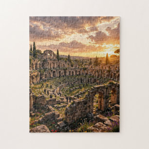Ancient Amphitheater at Sunset Jigsaw Puzzle