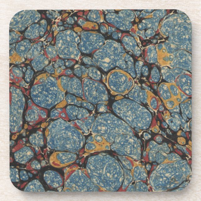 Ancient and Worn Book Cover Beverage Coaster (Front)