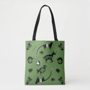 Ancient animals: deer, bees, fox, etc tote bag