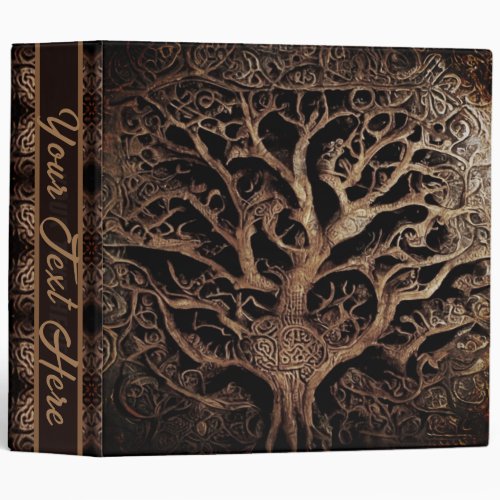 Ancient Antique Rustic Tree  3 Ring Binder