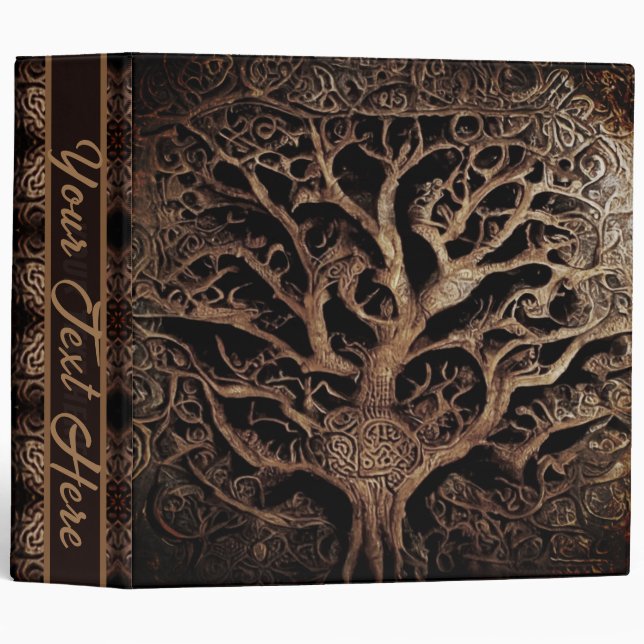 Ancient Antique Rustic Tree  3 Ring Binder (Front/Spine)