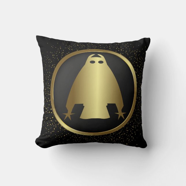 Ancient Artists - Golden Owl Throw Pillow (Front)