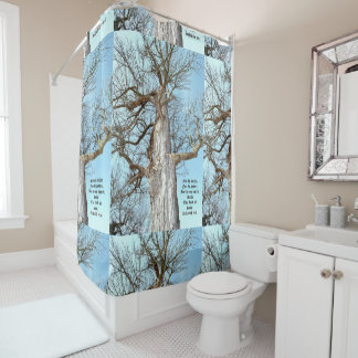 Ancient Ash Zechariah 4:6 Shower Curtain