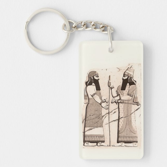 Ancient Assyrian Art Keychain (Front)