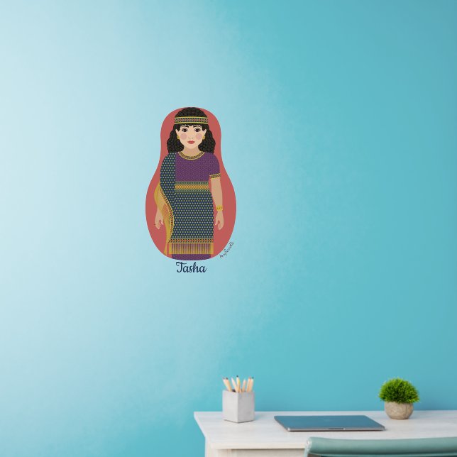 Ancient Assyrian Matryoshka Wall Decal (Home Office)