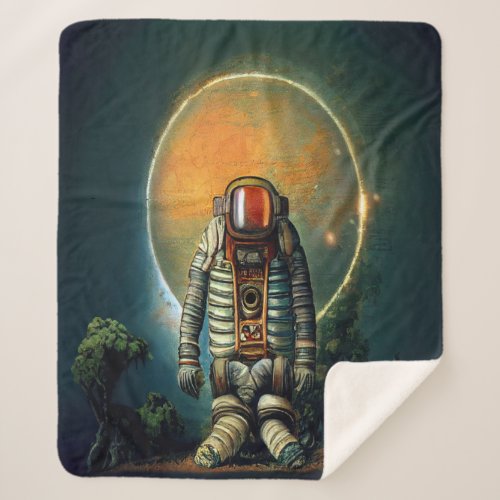 Ancient Astronaut Explorer Sherpa Blanket