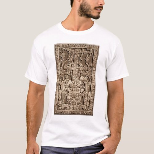 Ancient Astronaut Pakal Maya sarcophagus lid T_Shirt