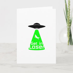 Ancient Astronaut Theorist Alien Funny Birthday Card