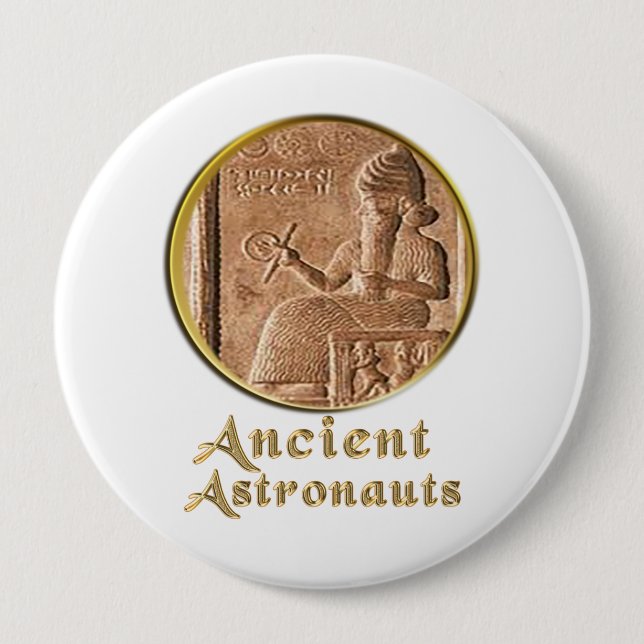 Ancient Astronauts Pinback Button (Front)
