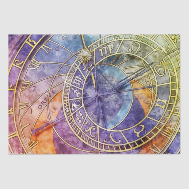 Ancient Astronomy 15x20 Decoupage Tissue Paper (Front)