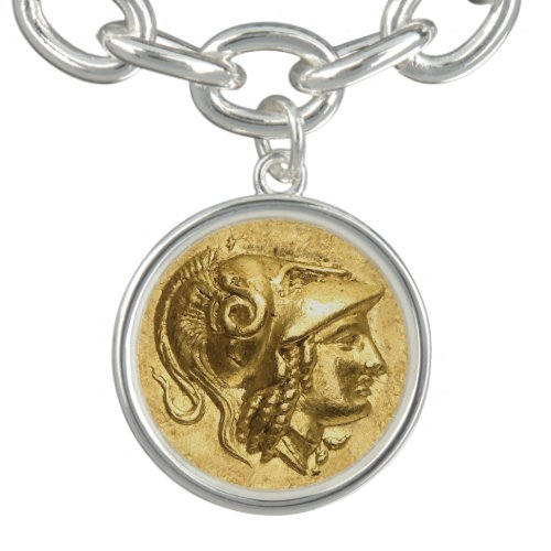 Ancient Athena Coin Charm Bracelet