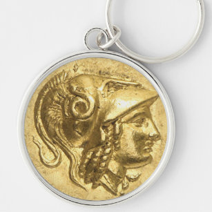Ancient Athena Coin Keychain