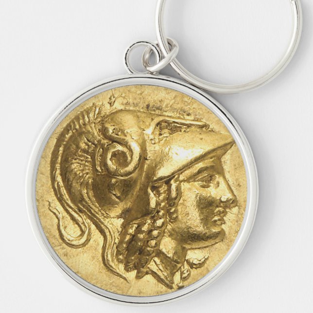 Ancient Athena Coin Keychain (Front)