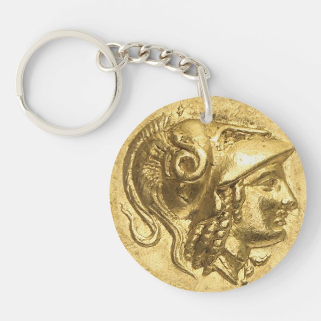 Ancient Athena Coin Keychain (Front)