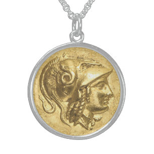 Ancient Athena Coin Sterling Silver Necklace