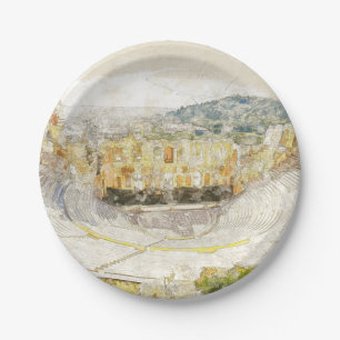 Ancient Athens Theater Paper Plates – Greece