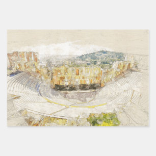 Ancient Athens Theater Wrapping Paper – Landmark