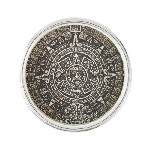 Ancient Aztec Calender Tie Pin