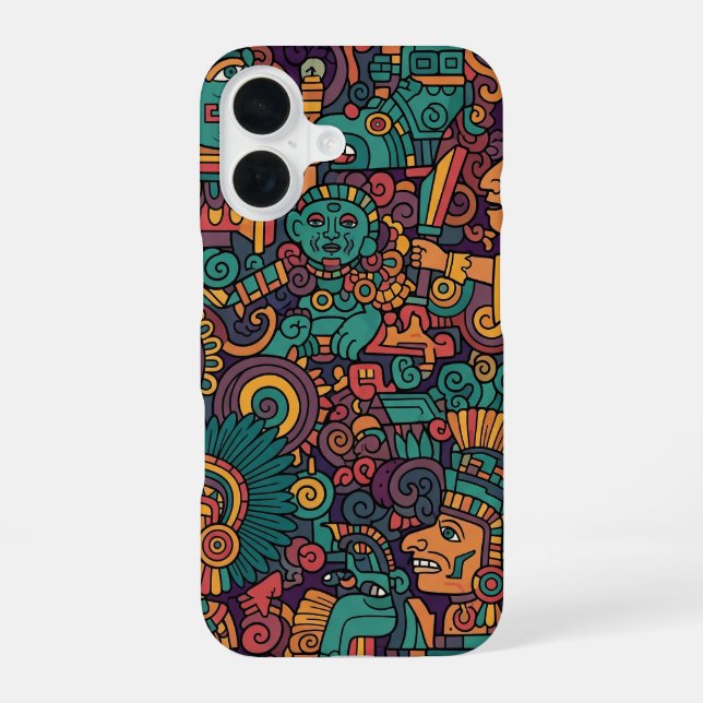 ANCIENT AZTEC INDIAN ART IPHONE CASE (Back)