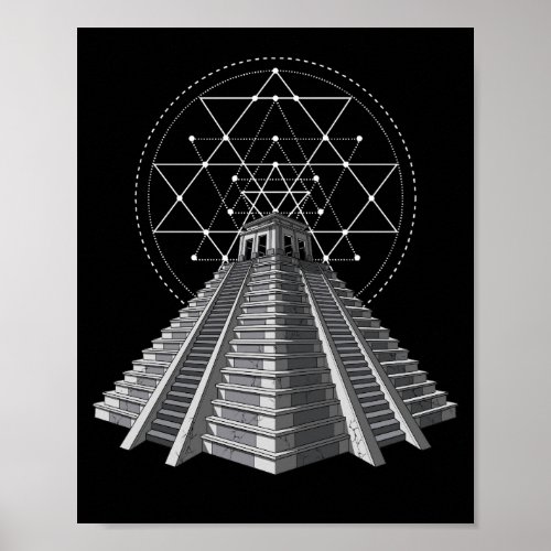 Ancient Aztec Pyramid Poster