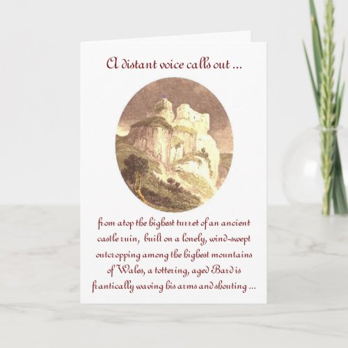 Ancient Bard St Davids Day Greeting Card