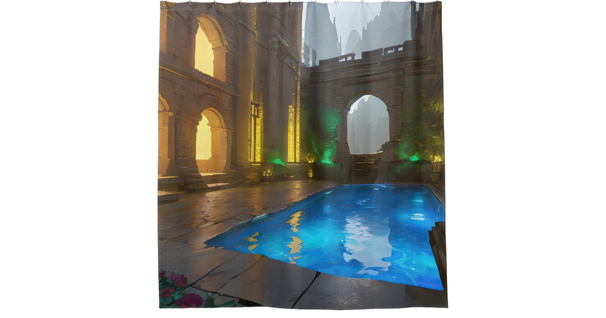 Picture of Ancient Bath House Collection - Byzantine Dream Shower Curtain | Zazzle