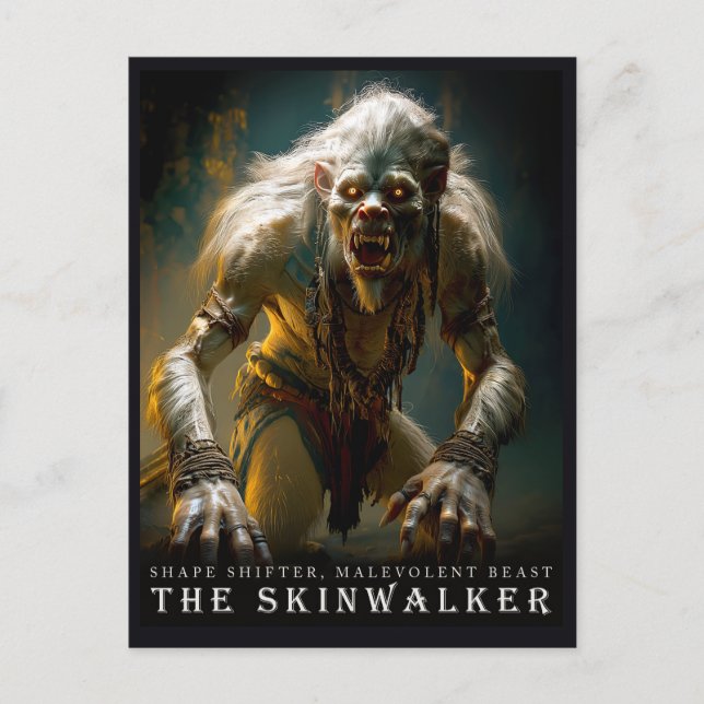 Ancient Beast & Creatures: The Skinwalker Postcard (Front)