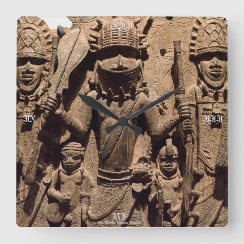 Ancient Benin Relief Wall Clock