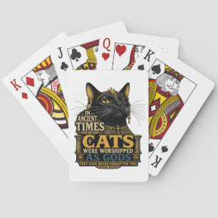 Ancient Black Cat Attitude Poker Cards