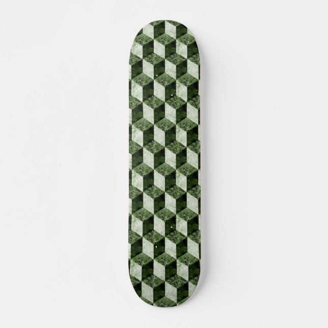 Ancient Block Pattern 03 - Retro Skateboard Deck (Front)