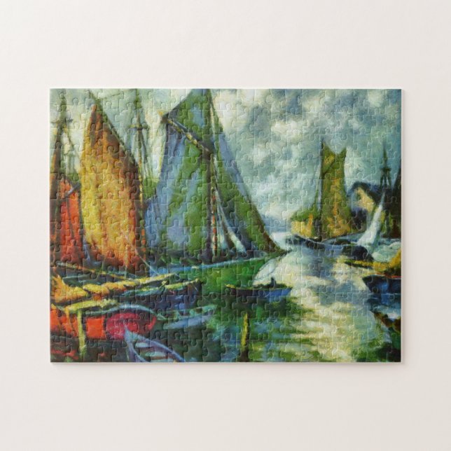 Ancient Boat Harbor Jigsaw Puzzle (Horizontal)