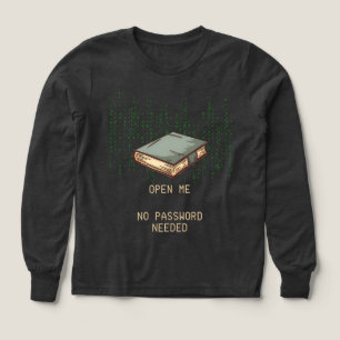 Ancient Book With Binary Code Quote for Tech Geek Tri-Blend Shirts