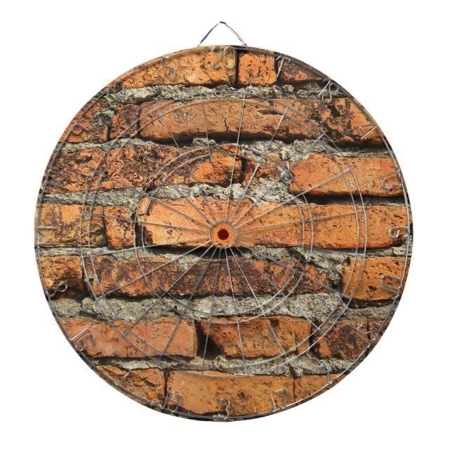 Ancient Brick Wall Dart Board (Front)