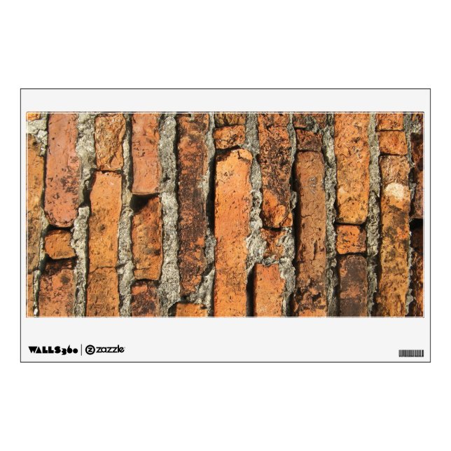 Ancient Brick Wall Wall Decal (Front)