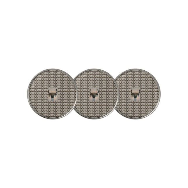 Ancient Bull Golf Ball Marker (3 Up)