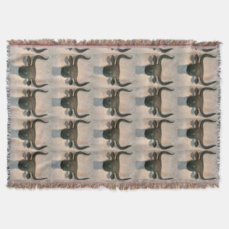 Ancient Bull Throw Blanket